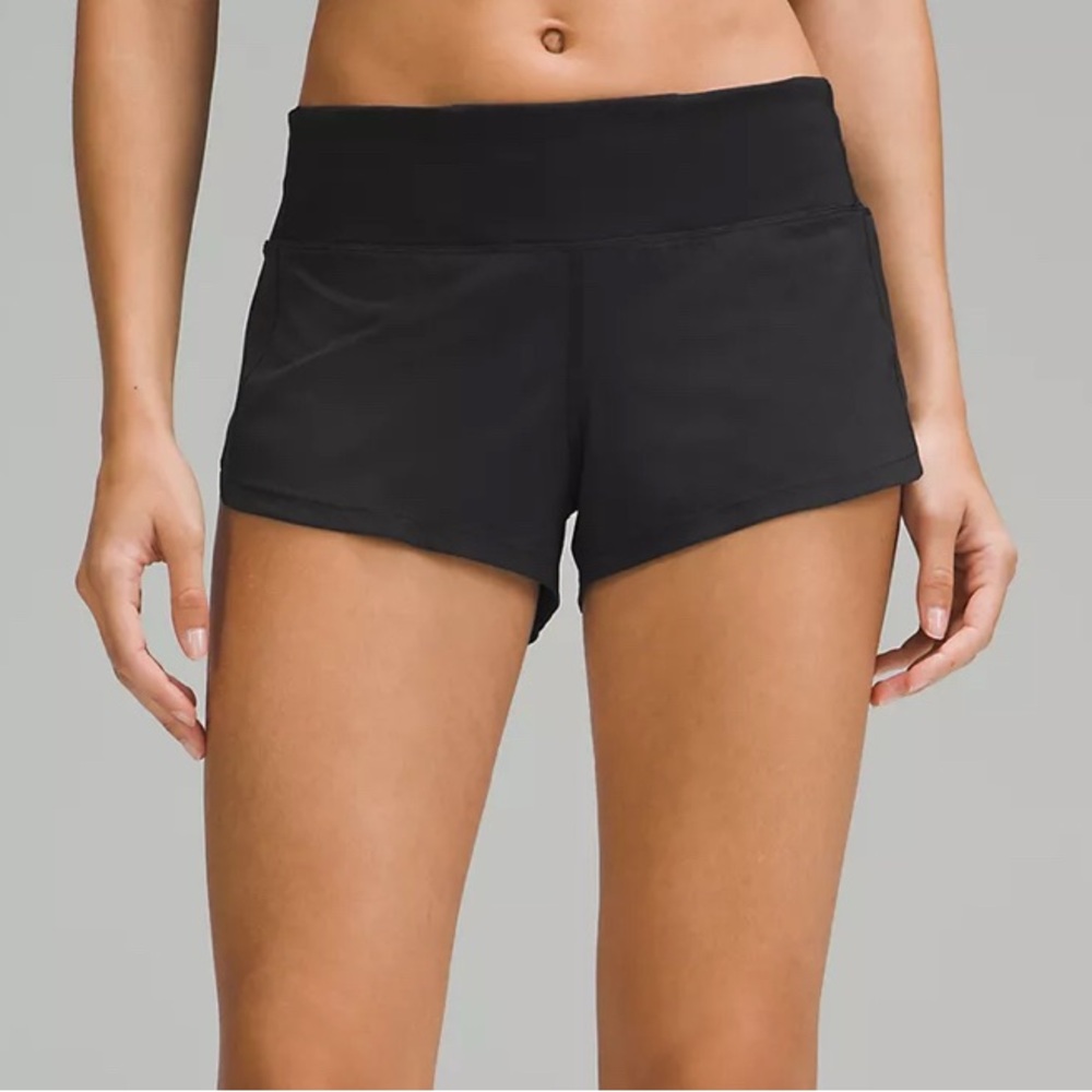 Black lululemon speed up shorts